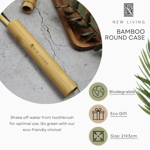 Bamboo Toothbrush Holder | Bamboo Toothbrush Carry Case | Toothbrush Case | Biodegrade Eco Product | 21cm Natural Product - Image 2
