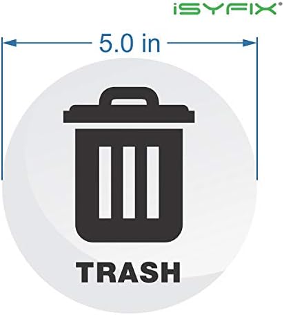 iSYFIX Trash Can Stickers Signs, 6 Pack, 5 inch - Image 2