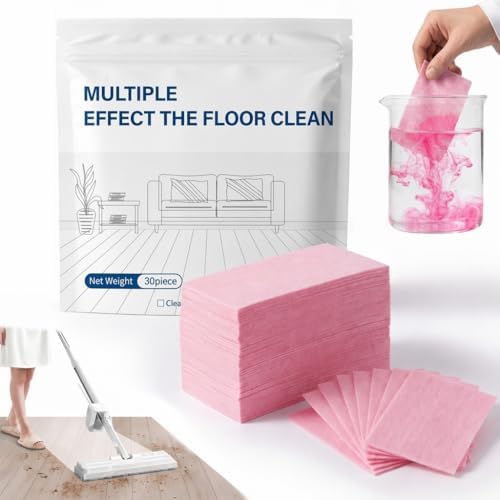 WWG Multi-Surface Floor Cleaner Tablet, 2026 Upgraded Floor Cleaning Solution Tablets, Multi-Effect Floor Cleaning Sheets Wood Cleaner Tablets, for Mopping Wood Flooring Deep Cleans by Unknown