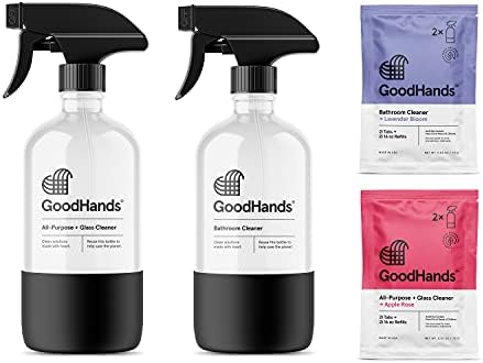 GoodHands 16 oz. All-Purpose Cleaner and Bathroom Cleaner (4-Pack) (Starter Kit Incudes 2 Spray Bottles and 4 Refills) by GoodHands
