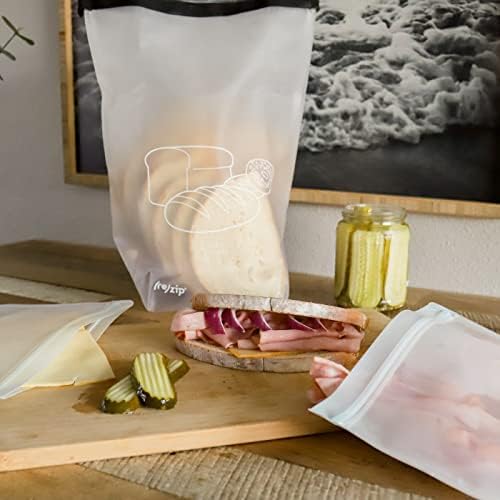 (re) zip Reusable Bread & Bagel Bag, Large 39-Cup Roll Top, Freezer-Safe - Image 2