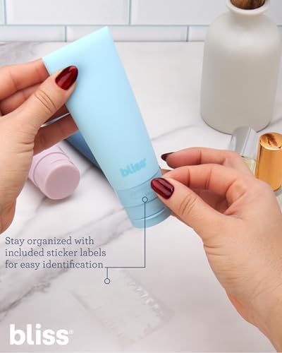 Bliss Travel Bottles Set TSA Approved Leak-Free Refillable Toiletries - Image 5