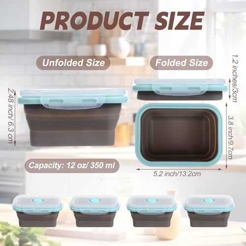 Potchen 4 Pcs Collapsible Silicone Bowls 12 oz Containers - Image 2