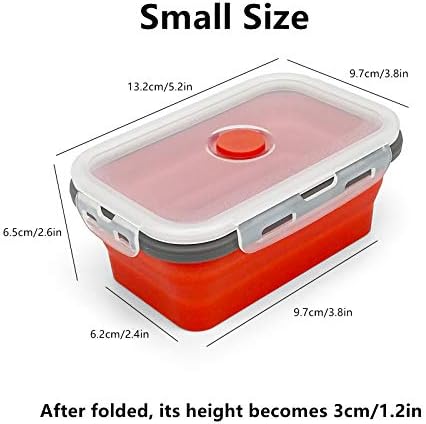 CCyanzi ECOmorning 3 Piece Silicone Food Storage Containers Collapsible Silicone Bowl with Airtight Silicone Lids, Collapsible Lunch Box - Microwave, & Freezer Safe, 350ML - Image 2