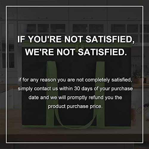 Bodaon 2-Pack Insulated Reusable Grocery Shopping Bags, X-Large Black-Green - Image 6