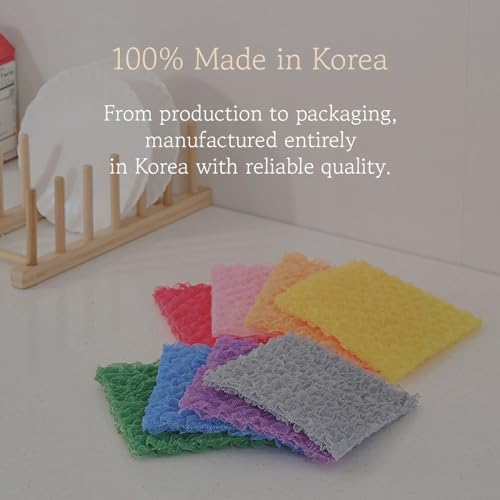 Korean Bubble Mesh Dish Scrubber, 8-Pack – Non-Scratch Kitchen Sponges, Quick-Drying Mesh Cleaning Cloths for Daily Dishwashing - Image 5