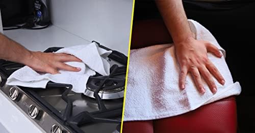 Avalon Towels Bar Towels (Pack of 36) Size 14x17 Inches – 100% Cotton, Absorbent and Reusable Cleaning Rags, Multipurpose Cleaning Towels, Terry Cloth Rags, Durable Shop Rags (White) - Image 5