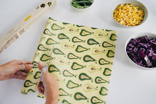 SuperBee Beeswax Wrap Roll XL 35x13" Reusable Food Wrap Bees – Pears - Image 3