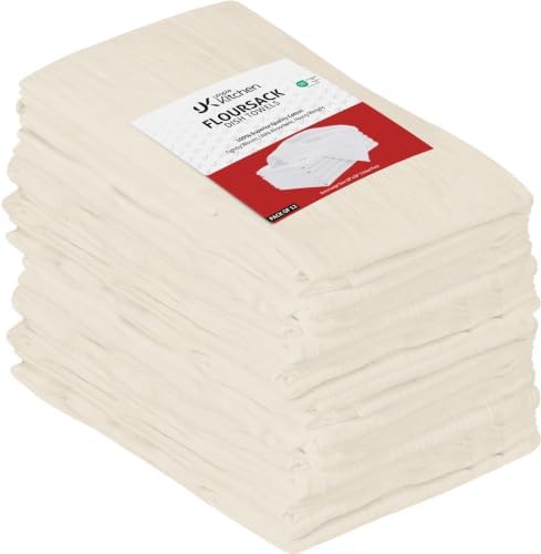 Utopia Kitchen Natural Flour Sack Towels [12 Pack - 28 x 28 in] 100% Cotton by UTOPIAKITCHEN