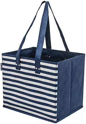 PLANET E Reusable Foldable Grocery Shopping Bags with Reinforced Bottoms (Pack of 2) - Image 5