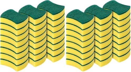 Kitchen Cleaning Sponges,48 Pack Eco Non-Scratch for Dish,Scrub Sponges by WUHUIXOZ