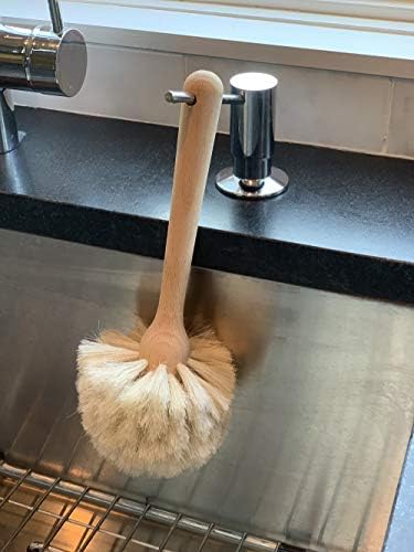 Fox Run Kitchen Brush, Natural Horsehair Fiber Dish and Glass Brush, 10" - Image 4