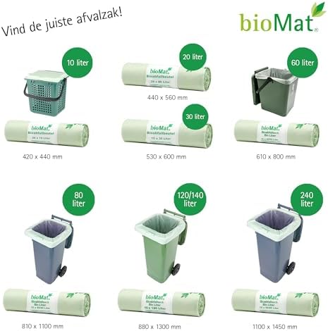 bioMat 64 Gallon Compostable Food Scrap Bags, 20 Count - Image 7