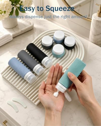 Redfly Silicone TSA Approved Travel Bottles for Toiletries, Leak proof, 3oz - Image 6