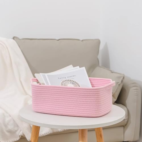CubesLand Cute and Durable Small Cotton Rope Basket for Organizing - Image 6