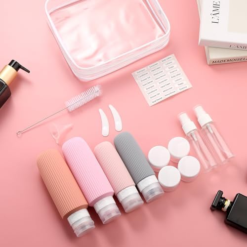 Mrsdry 16 Pack Travel Bottles for Toiletries, Oversize Silicone Travel Containers jar for Toiletries, Leak Proof Refillable Liquid Shampoo And Conditioner Travel Essentials toiletry Bottles - Image 6