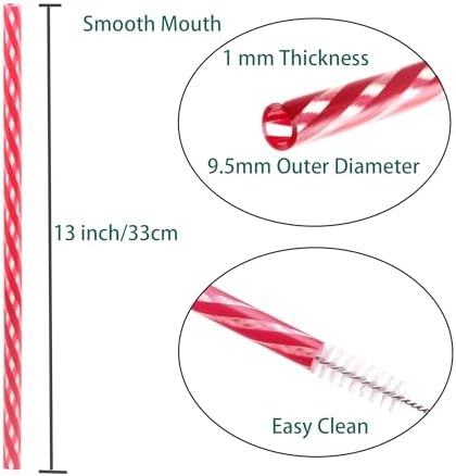 Dakoufish 13 Inch 10 Color Replacement Reusable Drinking Straw for Stanley 64 oz 40 oz 30oz Tumbler,Dishwasher Safe Plastic Straws for Stanley Cup Accessories,Set of 10 with Cleaning Brush - Image 2