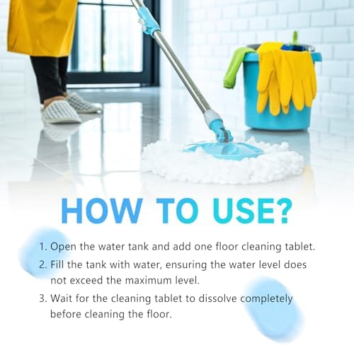 New 24 pcs Floor Cleaner Tablets Hard Floor Cleaner Tablets Pre-Measured Dissolvable Cleaning Solution for Multiple Hard Floors, Tile, Vinyl, Hardwood, Compatible with Robot Mops & Wet/Dry Vacuums - Image 7