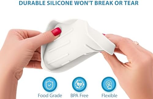 Silicone Soap Dish & Tray - Self Draining, Durable Rubber with Drainage - Kitchen & Shower Soap Holder - Image 6
