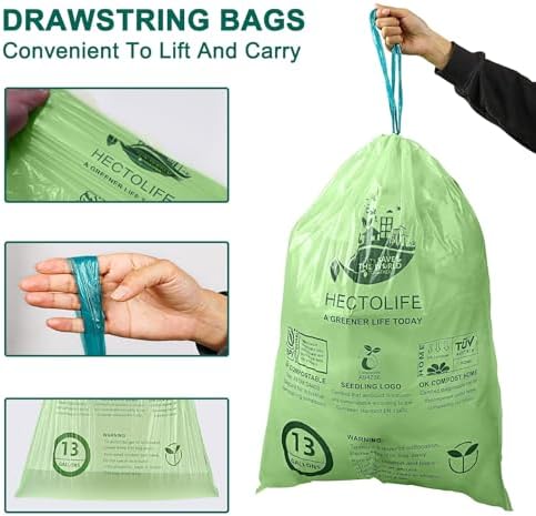 13 Gallon,50 Count Compostable Trash Bags with Home - Image 4