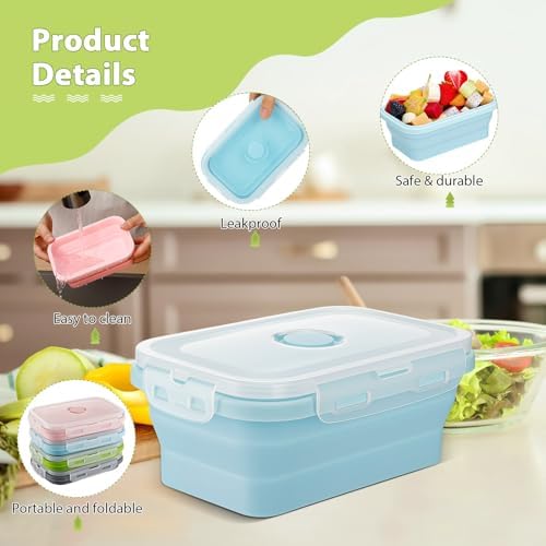 Mifoci 8 Sets of Silicone Collapsible Bowls, Morandi Color, 17 Oz/ 500 ml - Image 3