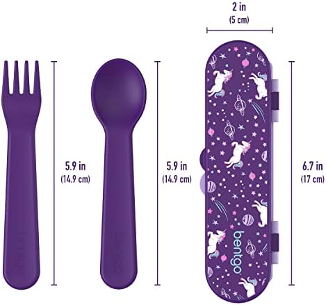 Bentgo Kids Plastic Utensil Set with Fork, Spoon, & Storage Case - Image 5