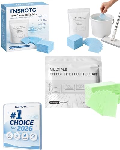 Multi Effect Floor Clean Tablets Cleaning Tables Mopping Cleaner Multiple Tablet Surface Wood Hardwood Sheets Sheet Floors Effects Multipurpose Extra Thick Pack Tables Concentrated(Green200pcs) by Unknown