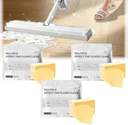100/150/200/300pcs Floor Cleaning Tablets, Multi-Surface Floor Cleaning Tablets, Concentrated Cleaner Multiple Effect the Floors Clean for Tile,Hardwood (Yellow-300pcs) by Unknown