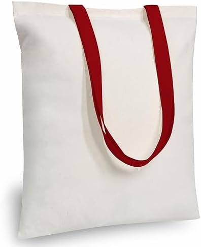 TOPDesign 12-Pack Economical 16"x15" Cotton Tote Bag, Lightweight Medium Reusable Grocery Shopping Cloth Bags, Suitable for DIY, Advertising, Promotion, Gift, Activity by TOPDesign