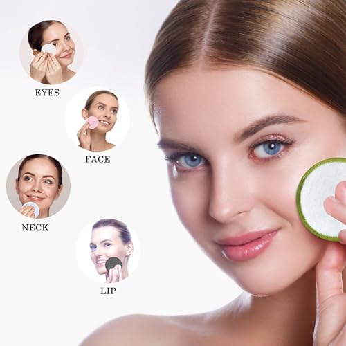 Chloven Reusable Cotton Rounds 30 Pack Washable Bamboo Makeup Remover Pads - Image 4