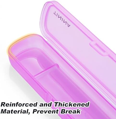 Travel Utensils with Case, 4-Piece Stainless Steel Portable Cutlery Set, Reinforced Case with Buckle Design, Lunch Box for Camping Work School, Include Fork Spoon Knife, Dishwasher Safe, Rainbow - Image 4