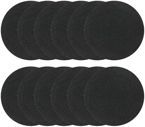 12PCS Black Bin Deodorising Cotton Pad 6.7 Inch Air Purification Filter Compatible with Most Standard Sized Dome Lid Recycling Bins by SQXBK
