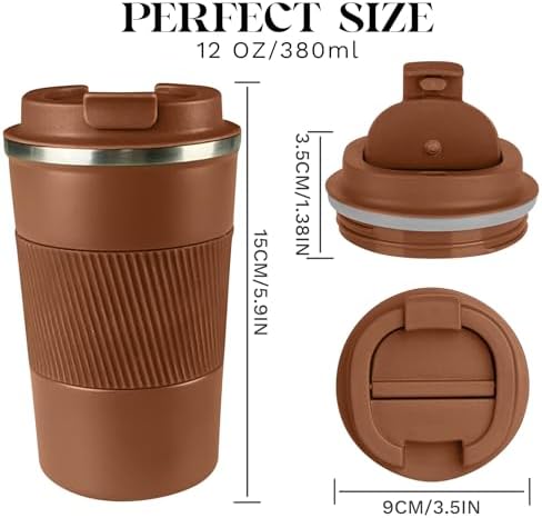 Insulated Travel Coffee Mug, Stainless Steel Coffee Cup with Leakproof Lid - Image 3