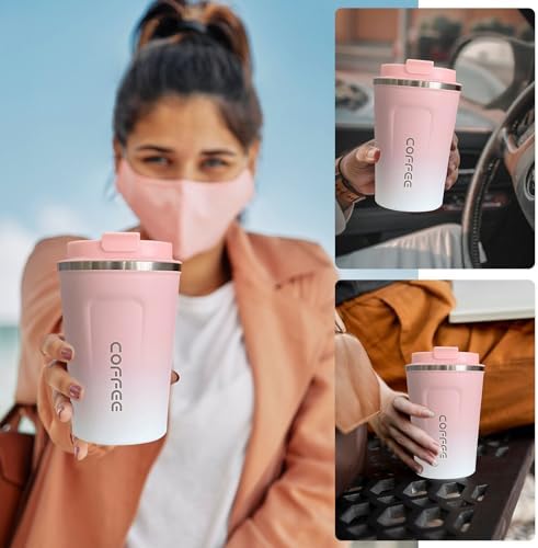 Insulated Travel Coffee Mug, Stainless Steel Coffee Cup with Leakproof Lid - Image 6