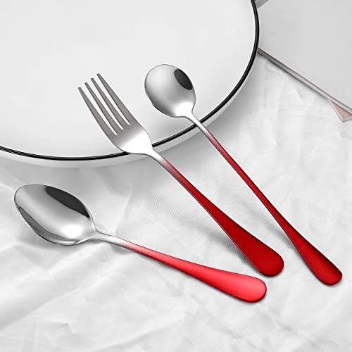 Travel Utensils,Reusable Silverware Set To Go Portable Cutlery Set with a Waterproof Carrying Case for Lunch Boxes Workplace Camping Picnic (GraRed) - Image 7