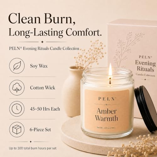 PELN Scented Candles Gift Set for Women, 6 Pack Soy Candles - Image 3