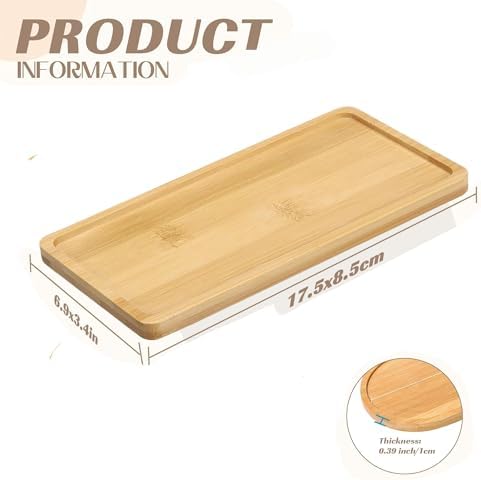 Bamboo Soap Tray, Bamboo Soap Dispenser for Bathroom CounterTop, Wooden Dish & Dispenser Tray Kitchen Holders, Dresser Jewelry Ring Dish, Holder Bathtub Organizer (Rectangle) - Image 3