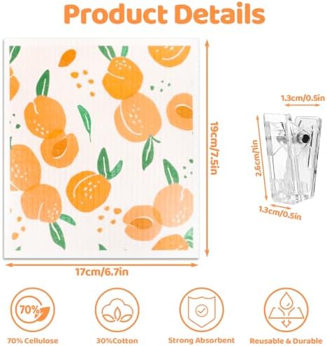 6 Pack Fruit Swedish Dishcloths for Kitchen,Swedish Rags Dish Towels - Image 2