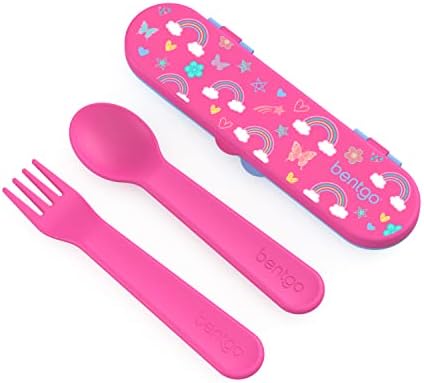 Bentgo Kids Plastic Utensil Set with Fork, Spoon, & Storage Case by Unknown