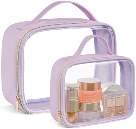 PACKISM Clear Makeup Bag Travel - Velvet Side TSA Approved Toiletry Bag by Packism