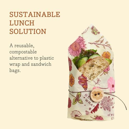 Bee's Wrap Vegan Sandwich Wrap - Meadow Magic - Image 5