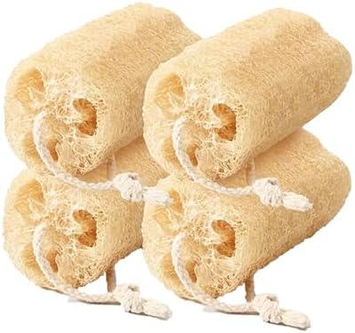 Kitchen Cleaning Cloths, Dried loofah Super Absorbent Plant fibers, Non-Scratch, no Odor, Pack of 4, Reusable. by Unknown