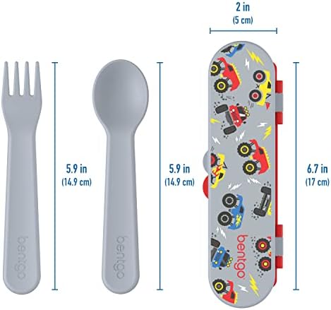 Bentgo Kids Plastic Utensil Set with Fork, Spoon, & Storage Case - Image 5