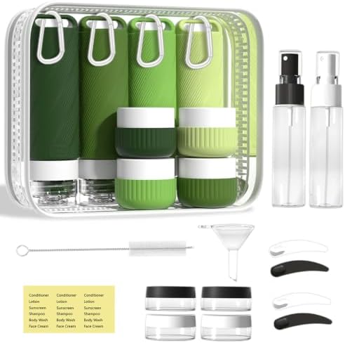 Travel Toiletry Containers 26Pcs Silicone Leakproof TSA Approved Set by Udihch