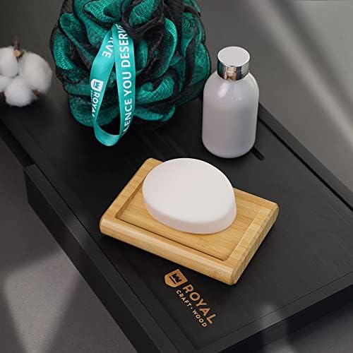 Bamboo Soap Dish, 2 Pack, Self Draining Soap Holder for Bathroom, Shower & Kitchen Sink, Natural Wood Soap Tray with Non-Slip Feet, Water-Resistant Soap Bar Holder, 4.75 x 3.55 in - Image 7