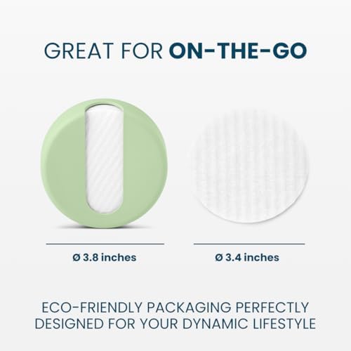 LastRound Reusable Makeup Remover Pads - 7 Washable Eco-Friendly Reusable Cotton Rounds for Face - Sustainable & Soft Cotton Face Pads for Facial Cleansing & Eye Makeup Removal - Travel Storage Case - Image 4