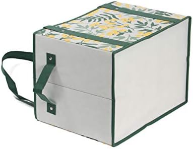 Reusable Grocery Bags Set Shopping Box with Reinforced Bottom Heavy Duty Premium Collapsible Foldable with Long Handles Storage Boxes Eco Friendly Bins Cubes Spring (Set of 3) - Image 6