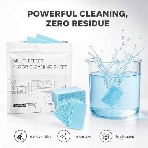 Floor Cleaning Tablets, 100 Count, Concentrated Multi-Surface Cleaner for Hardwood, Tile, Laminate & More (Blue Camellia) - Image 2