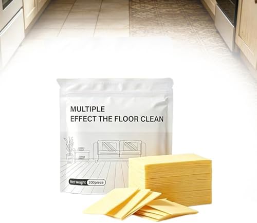 Floor Cleaning Tablets,Multi-Surface Floor Cleaner Sheets for Mopping,Dissolvable Cleaning Refills for Hardwood,Laminate,Tile & Bathroom Floors,100 Count,Multi-Effect by Unknown