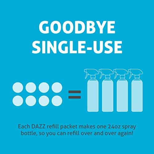 DAZZ Natural Cleaning Tablets - Window & Glass Cleaner Refill Pack - Makes (4) 32oz Bottles - Just Add Water - Image 4
